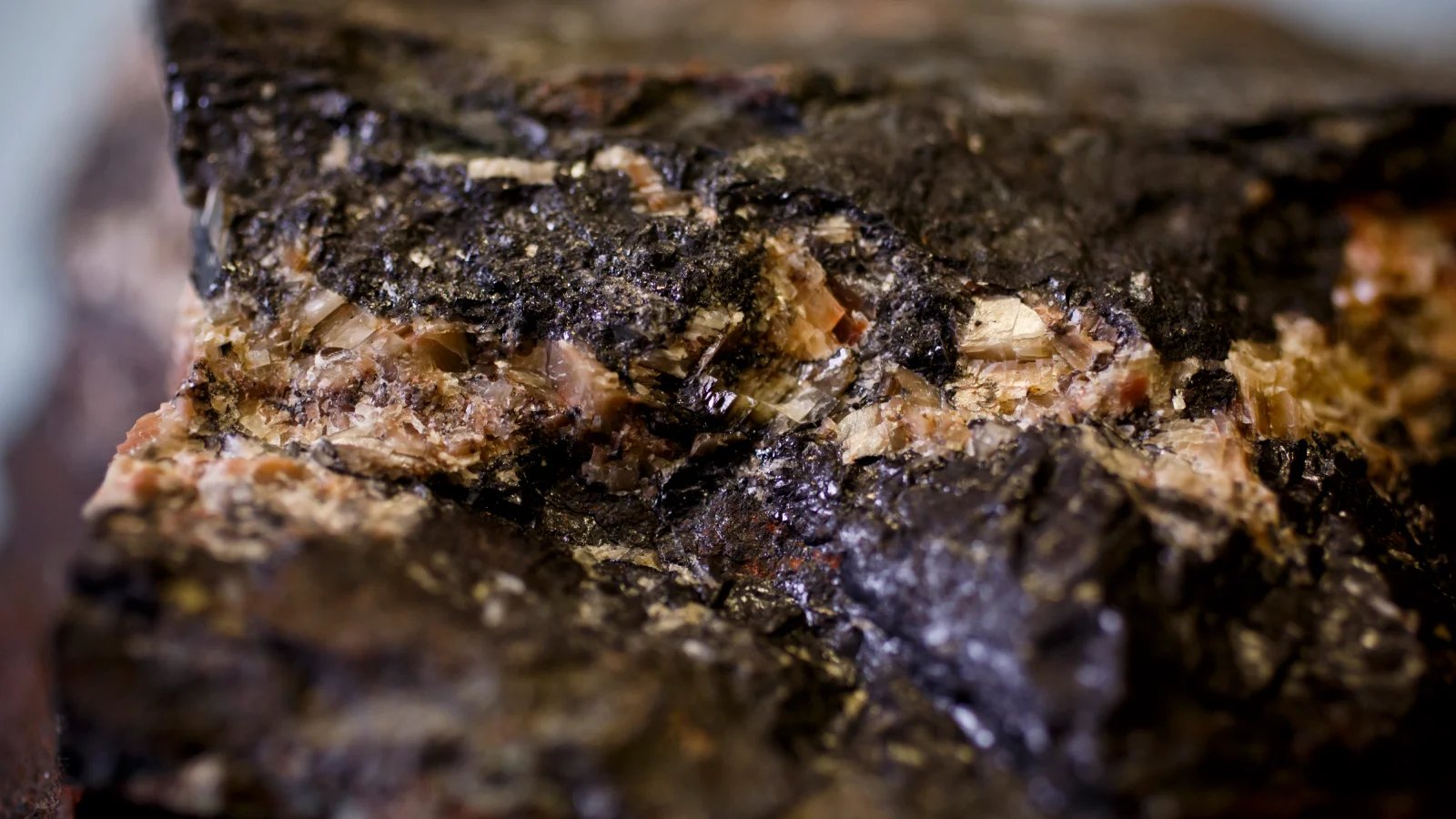 A rock containing uraninite also known as pitchblende is seen at the Rozna mine operated by Geam a division of Diamo SP mining company in Dolni Rozinka Czech Republic on Thursday April 10 2014