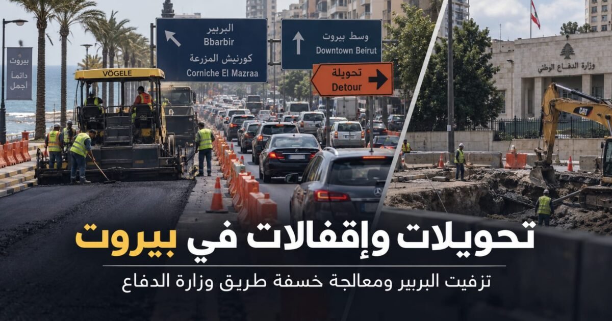 تحويلات وإقفالات في بيروت بدءاً من 7 أيلول لتزفيت جسر البربير
